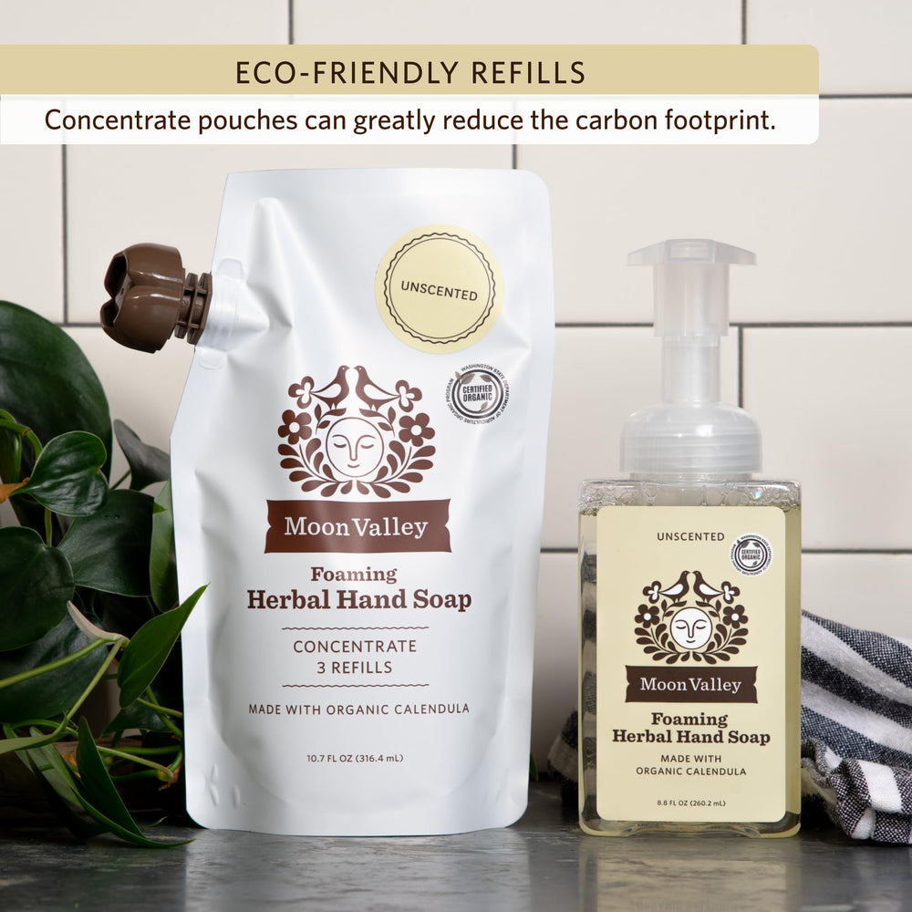Moon Valley easy-dispense concept for foaming hand soap refills
