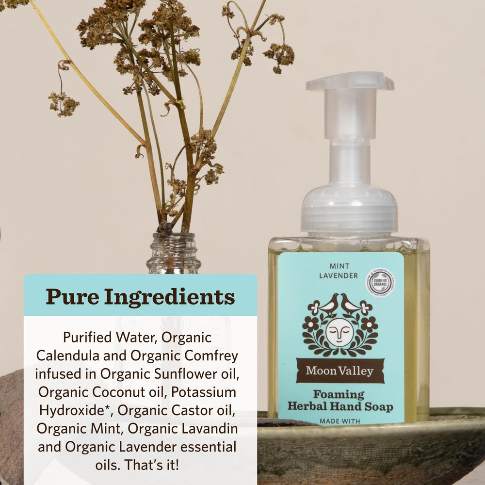 Moon Valley Organics calendula-comfrey blend for gentle cleansing