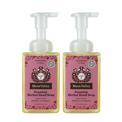 Moon Valley Organics Cranberry Citrus foaming soap bottle front for gentle cleansing