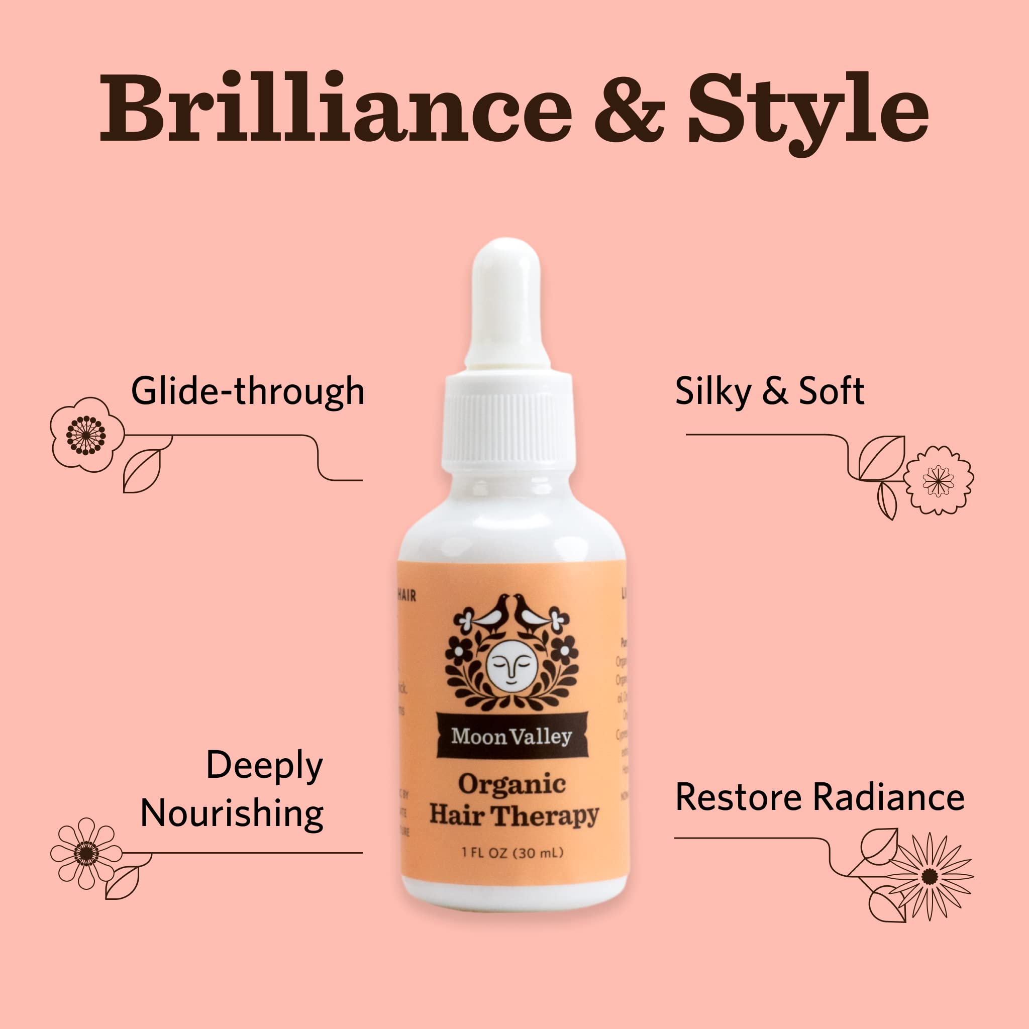 Moon Valley Organics Hair Therapy MCT oil detail for deep hydration