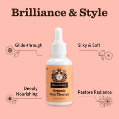 Moon Valley Organics Hair Therapy MCT oil detail for deep hydration