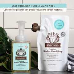 Moon Valley Organics foaming hand soap nourishes skin after washing