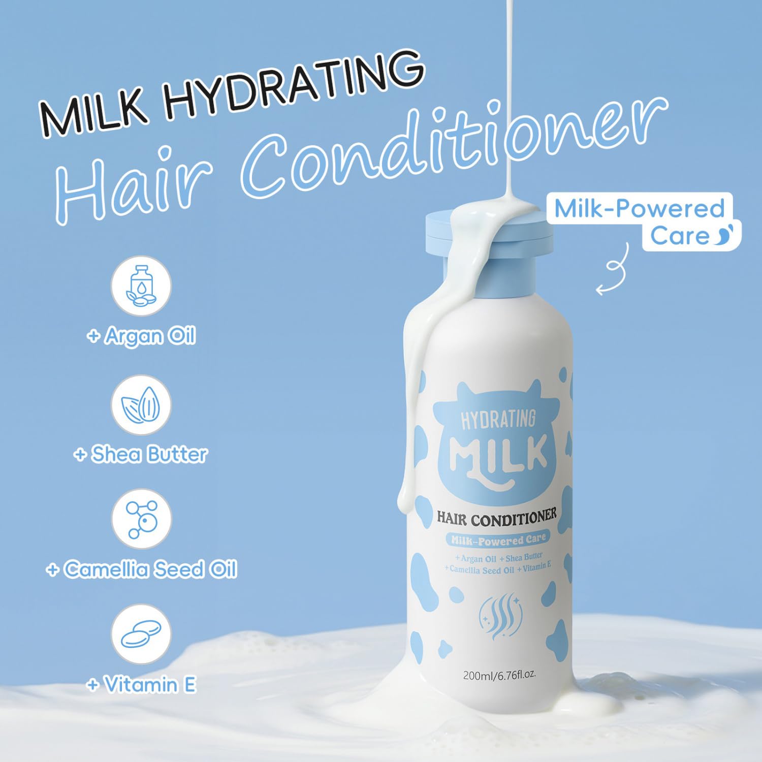 Moongaze Milk Skincare Set backpack-ready image featuring TSA-friendly travel bottles