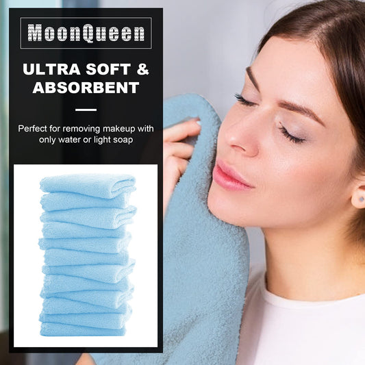 MOONQUEEN fast-drying washcloths in Aquamarine color for quick refresh