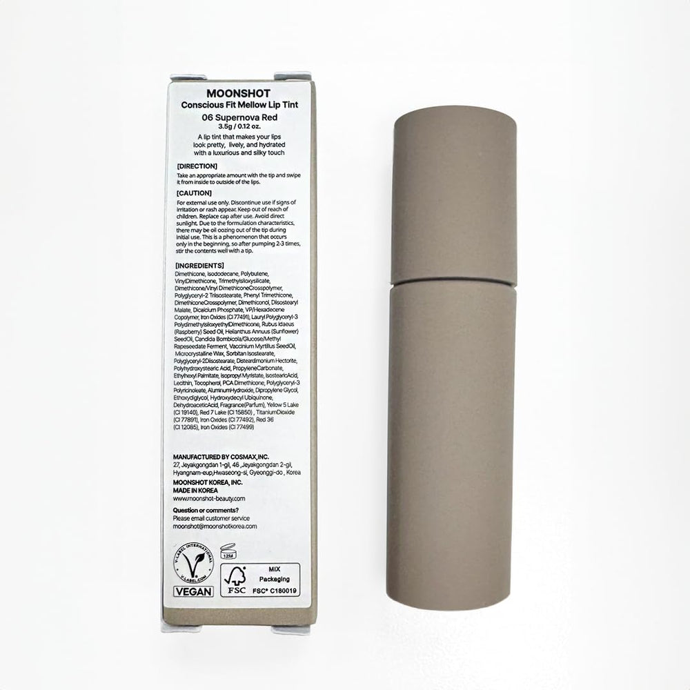 Moonshot Conscious Fit Mellow Lip Stain cruelty-free lip color for daily use