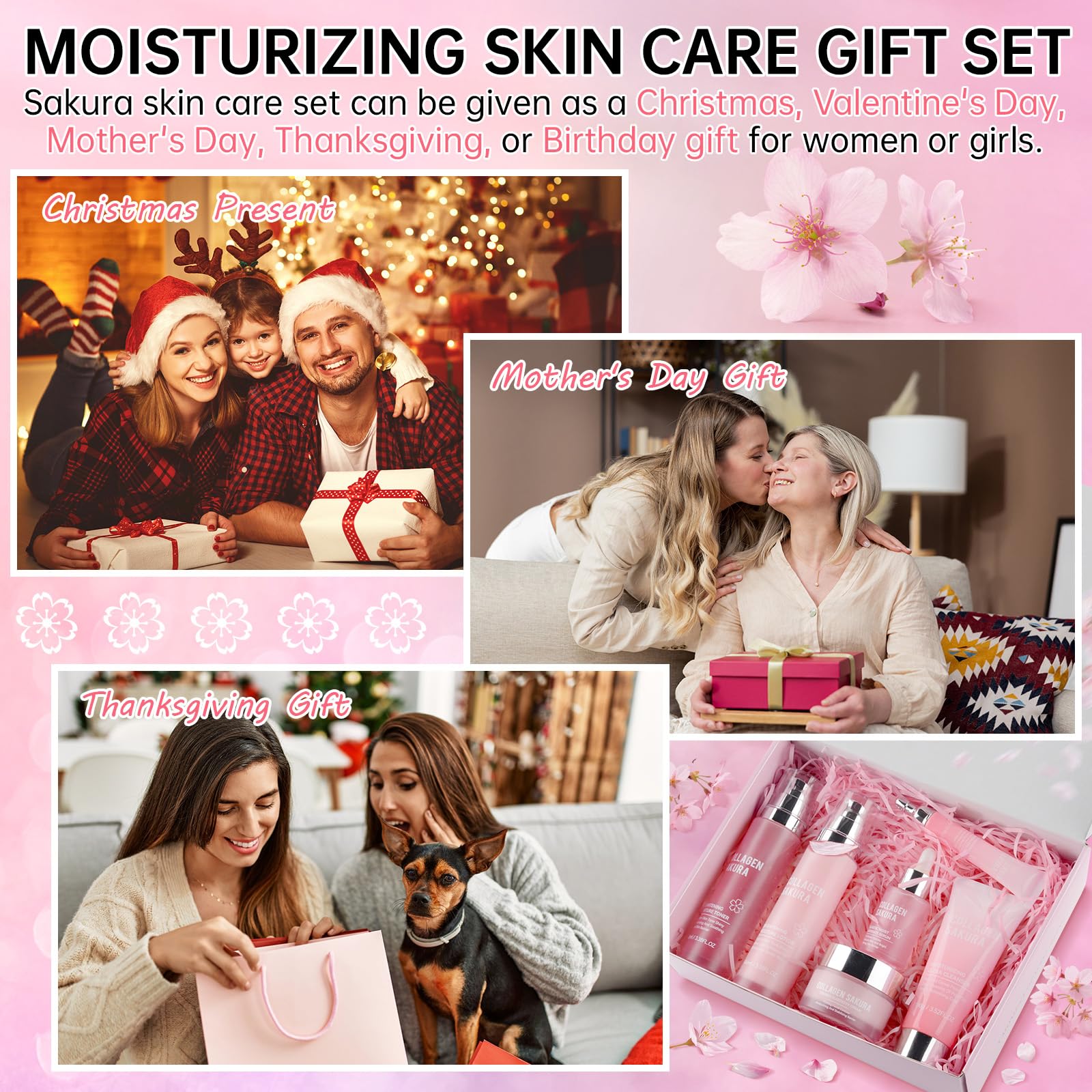 Mopayzer Collagen Sakura gift box: ready-to-gift skincare set presentation