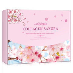 Mopayzer Collagen Sakura set display: cherry blossom theme and organized bundle