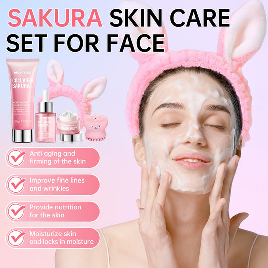 Mopayzer Sakura serum bottle highlighting skin nourishment and soothing potential