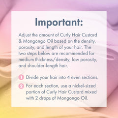 Diffusion-ready scene demonstrating faster drying and soft, non-crunch curls with Mongongo Oil.