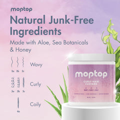 MopTop Curly Hair Gel Custard diffuser-use promotes even drying and smooth frizz-free curls.
