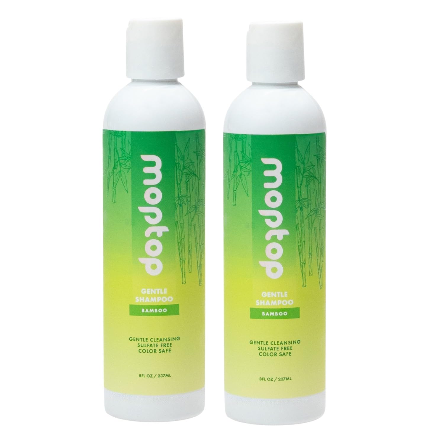 MopTop Gentle Shampoo bottle pour for gentle cleansing of curls