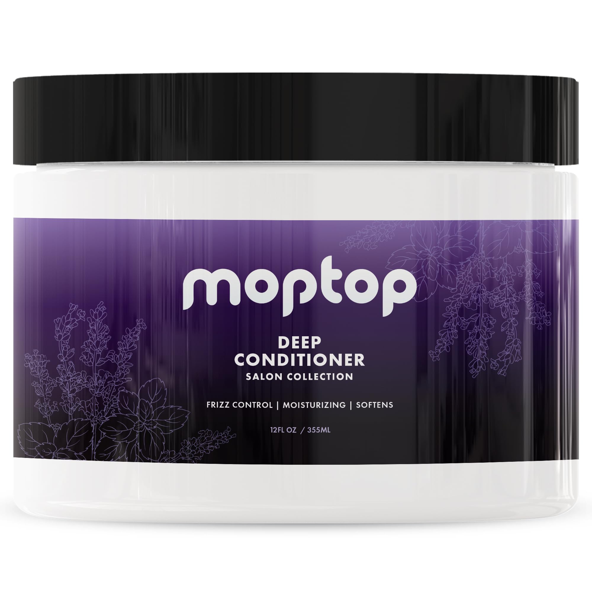 MopTop Salon Deep Conditioner bottle ready for intense hydration.