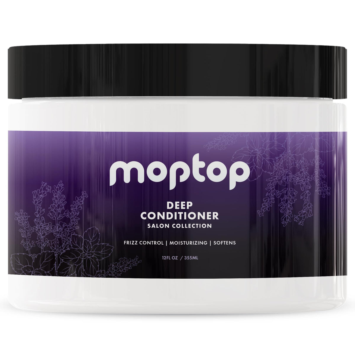 MopTop Salon Deep Conditioner bottle ready for intense hydration.