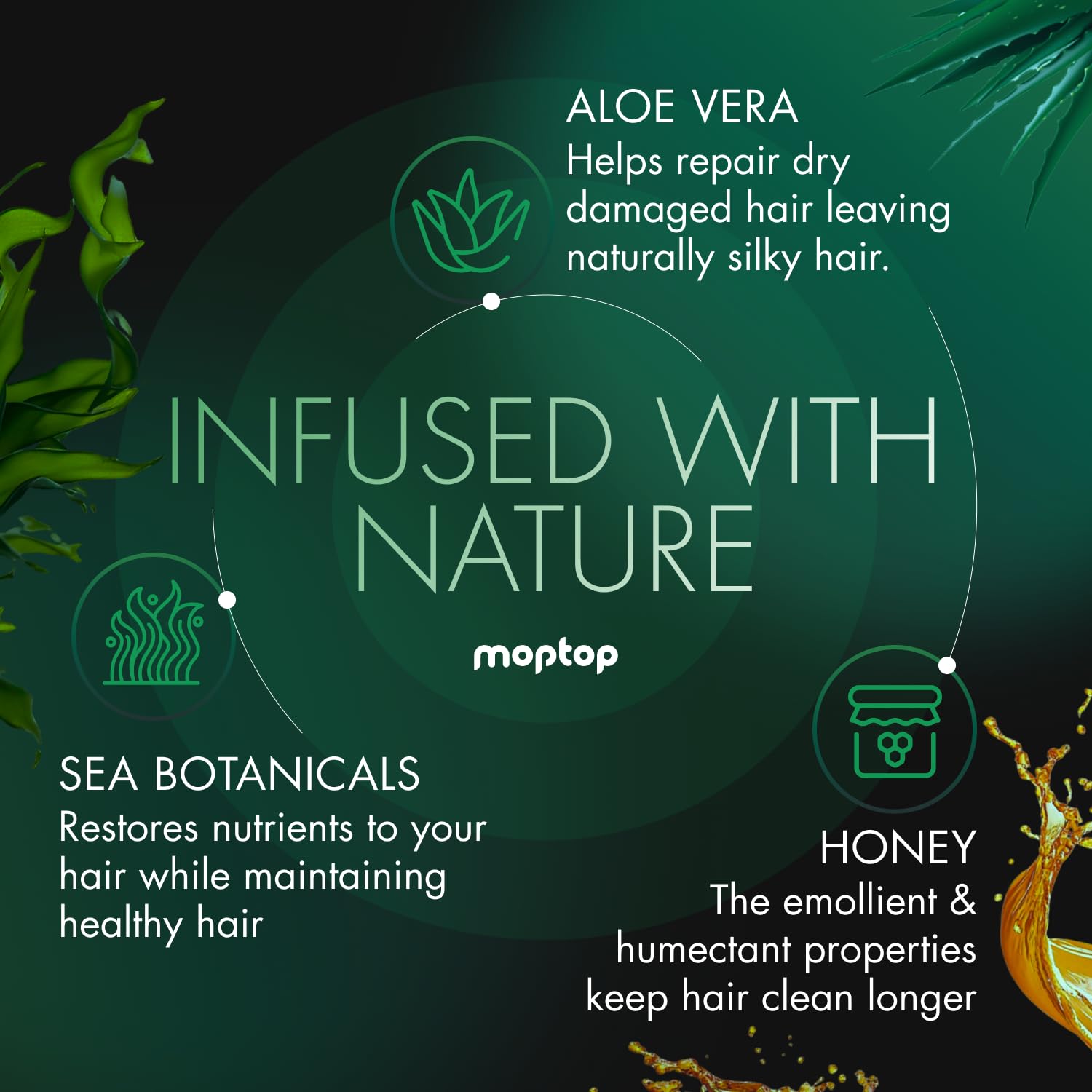 MopTop Gentle Shampoo helps reduce frizz for smoother hair.