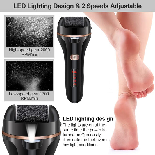 MOREVAC foot callus remover with LED spotlight for precise work