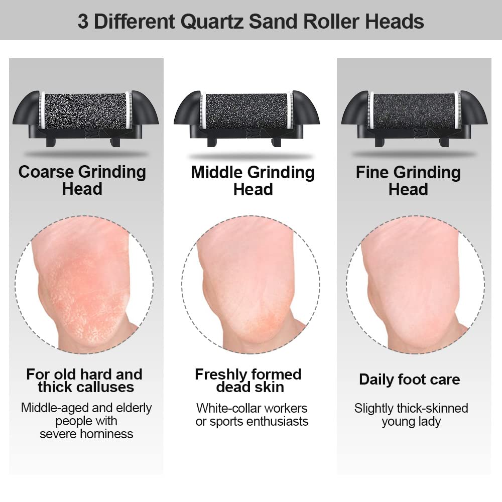 MOREVAC foot file featuring two-speed control for gentle and deep exfoliation