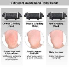 MOREVAC foot file featuring two-speed control for gentle and deep exfoliation