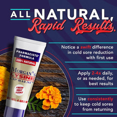 Morgan's Lysine Lip Balm 100% natural formula for clean lip care