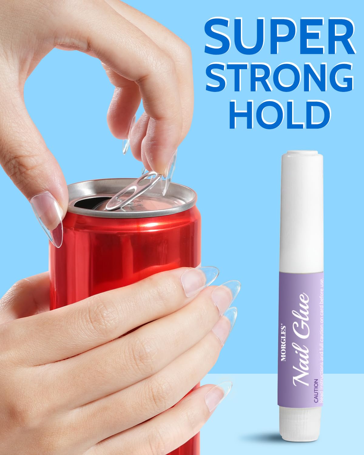 MORGLES nail files included for shaping and finishing tips.