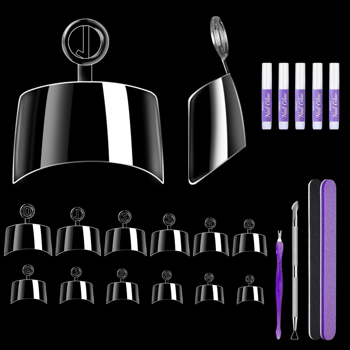 MORGLES short square nail tips 240-piece set for quick at-home manicures
