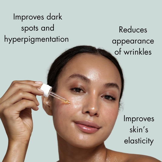 Morning Person Stem-C Serum drops application, smooth absorption