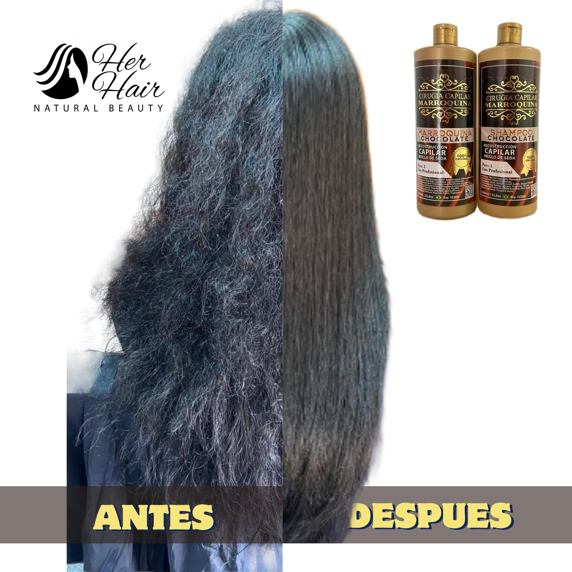 Moroccan Chocolate Hair Shampoo anti-frizz helps tame flyaways for a polished look.