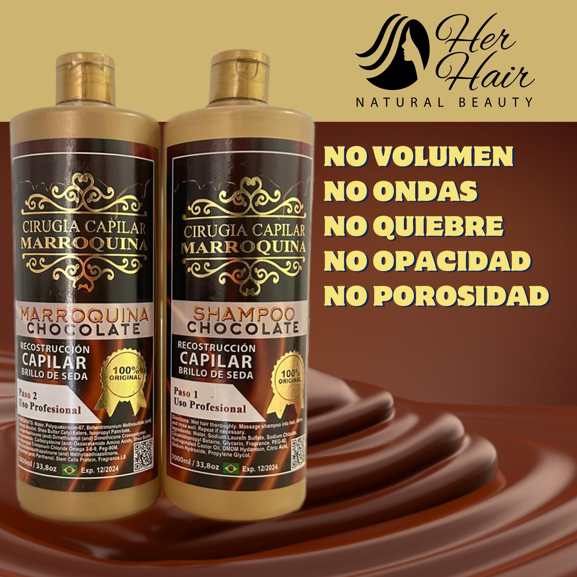 Moroccan Chocolate Hair Shampoo extreme shine on luminous, healthy looking strands.