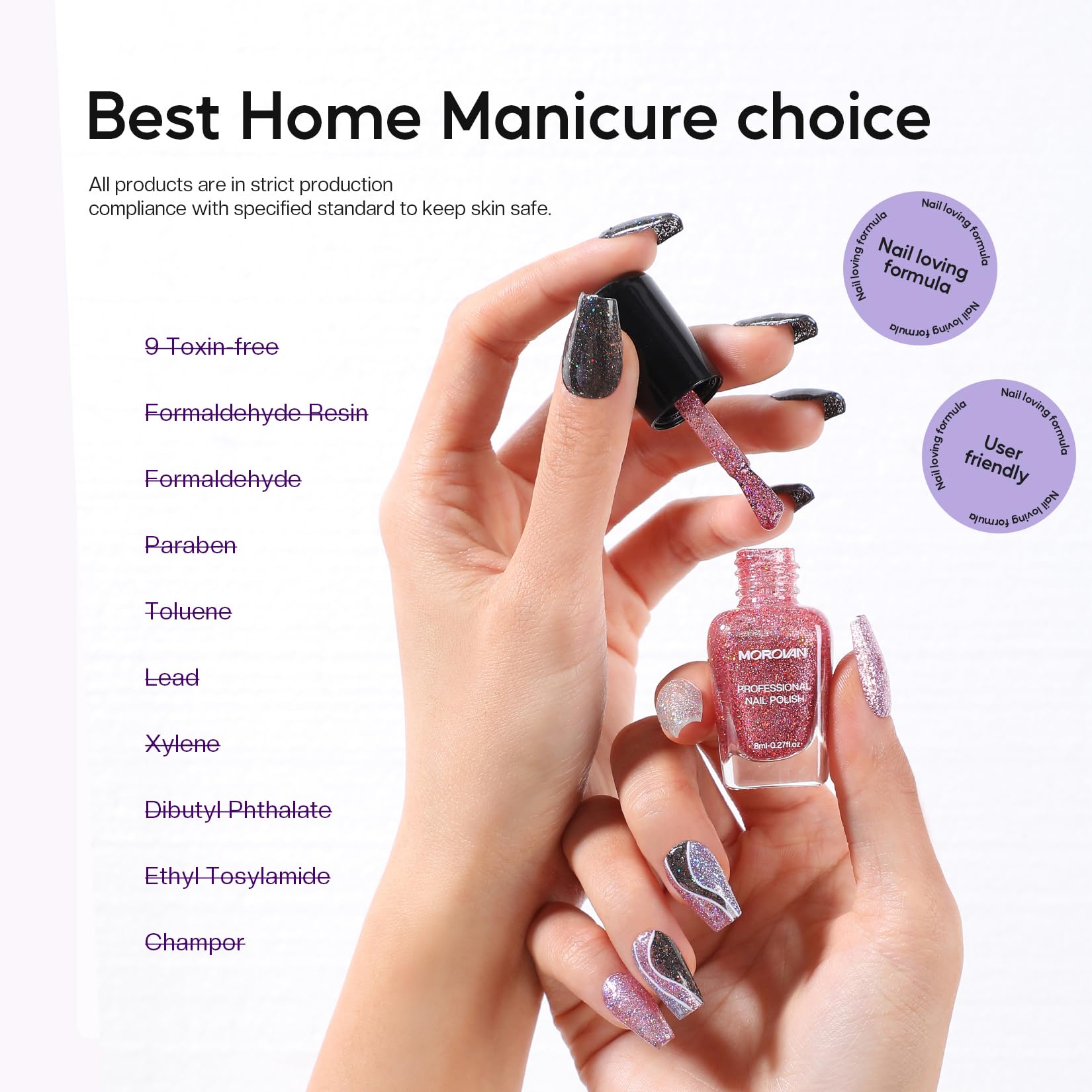 Morovan air-dry formula for quick, mess-free application