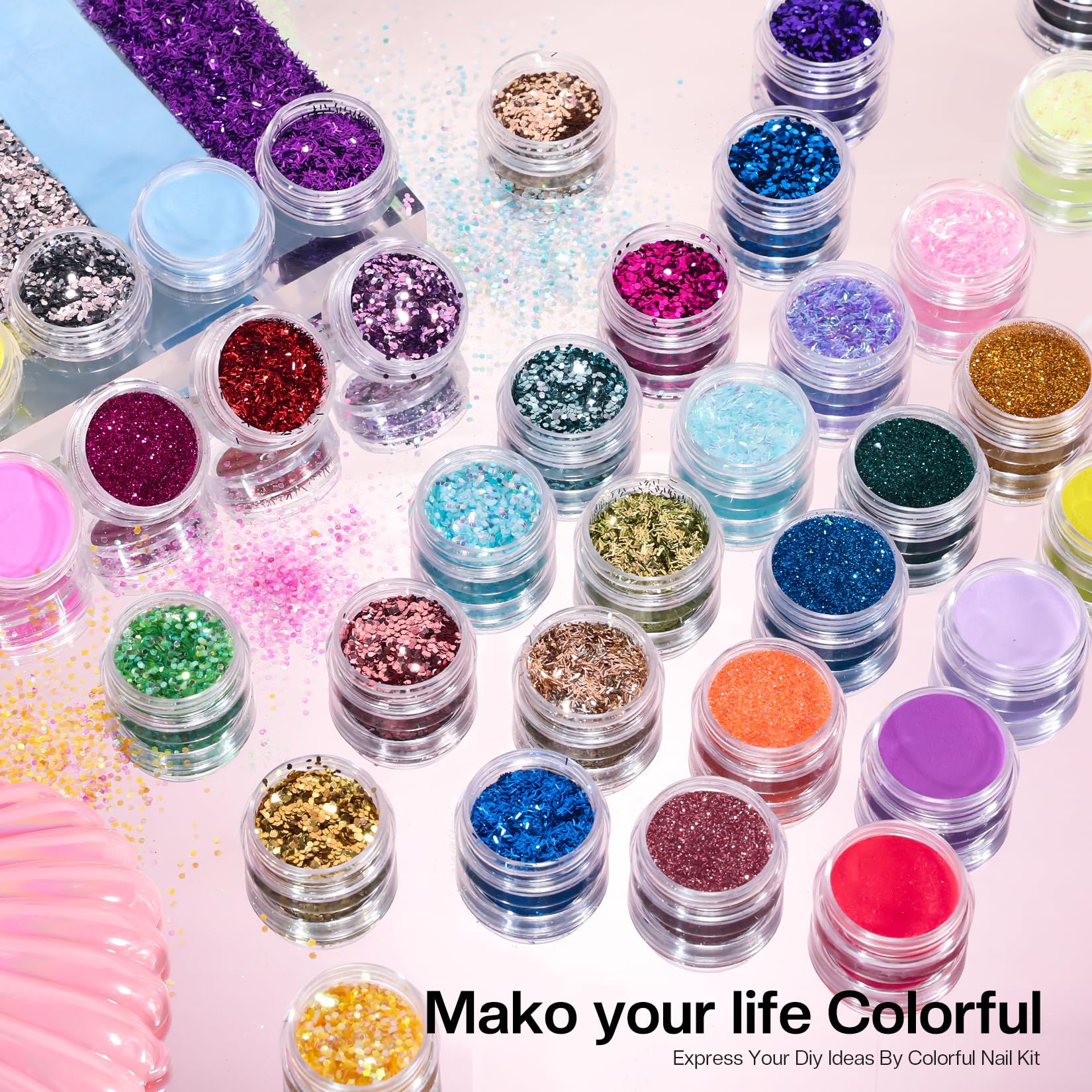 Morovan base and top coats add lasting shine to nails.