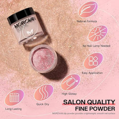 Morovan liquid set with base coat, top coat, activator, and brush saver.