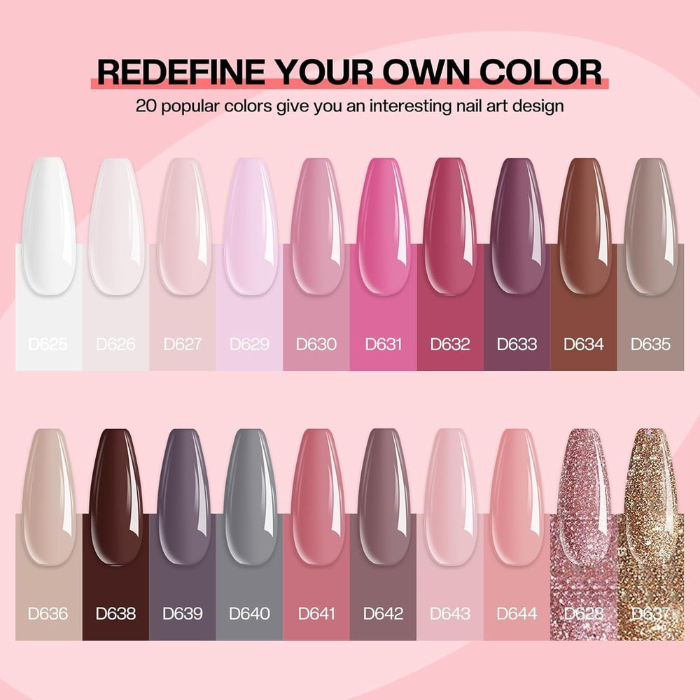 Morovan dip powder kit in-use during home manicure session.
