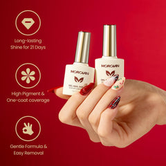 Morovan gel nail polish set gold shade for luxe holiday manicures