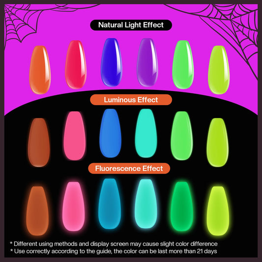 Morovan Neon Nail Polish Set quick-dry finish with no lamp required.