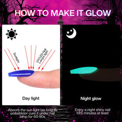 Morovan Neon Nail Polish Set offers sparkling gloss and matte finishes.