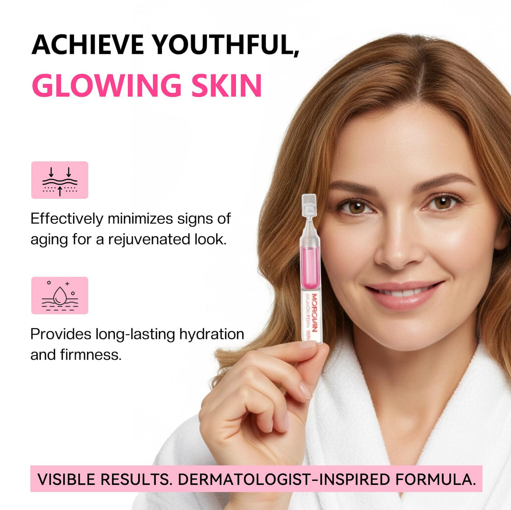 Morovan Salmon DNA serum on display with smooth skin preview