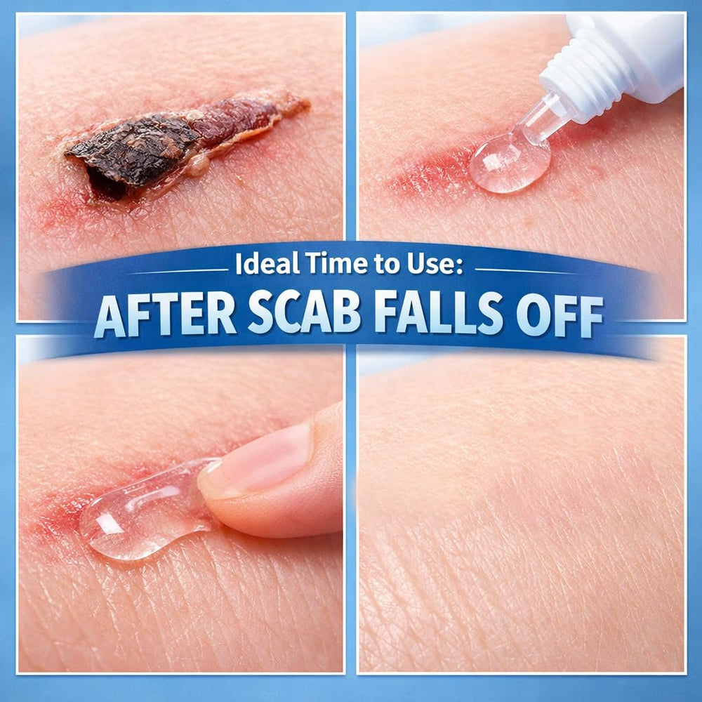 Morovan silicone scar gel highlights ingredients like Centella Asiatica for skin support