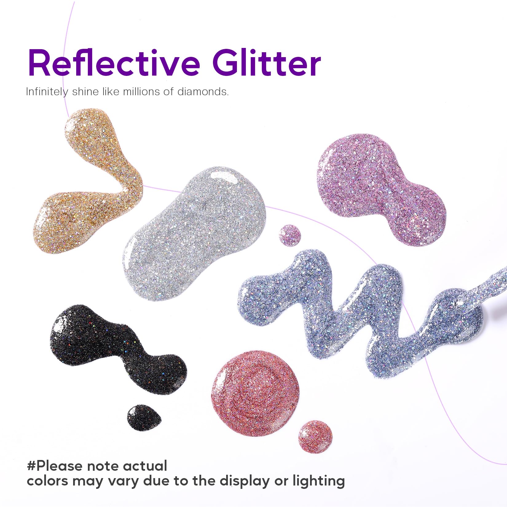 Morovan silver glitter shade for versatile chic nail looks