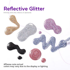 Morovan silver glitter shade for versatile chic nail looks