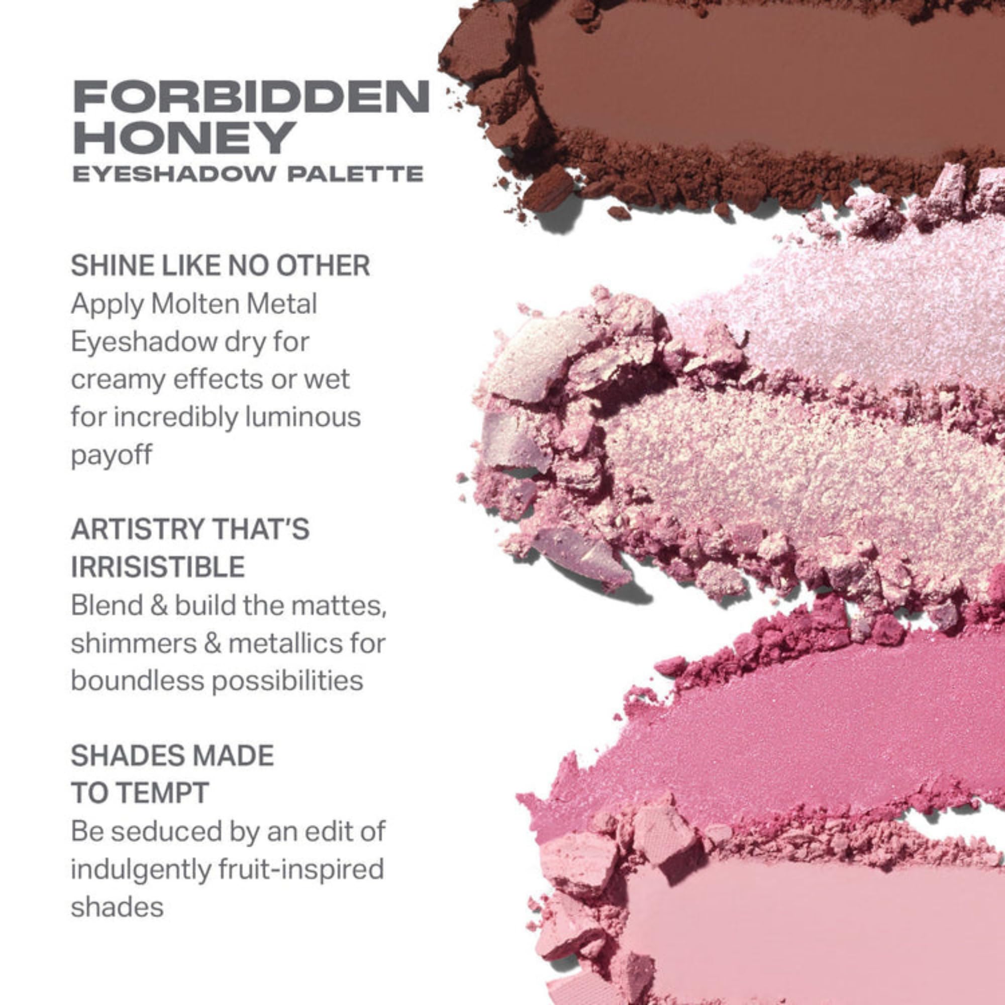 Morphe Forbidden Honey palette—shimmer shades add dimension and radiant glow.