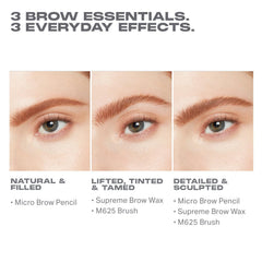 MORPHE M625 brush blending brows with precision