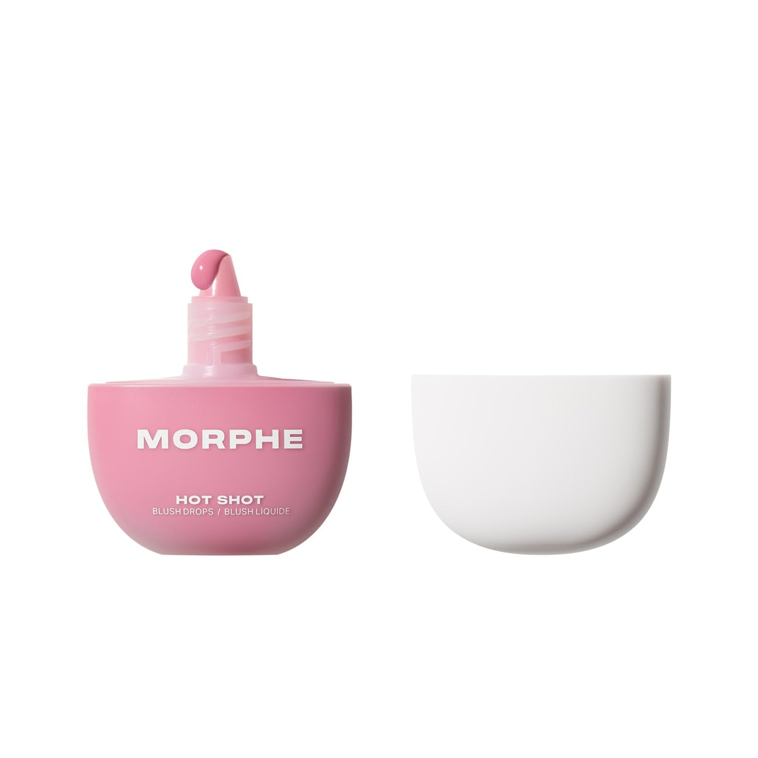 Morphe Hot Shot Blush Drops bottle pours for precise color control.