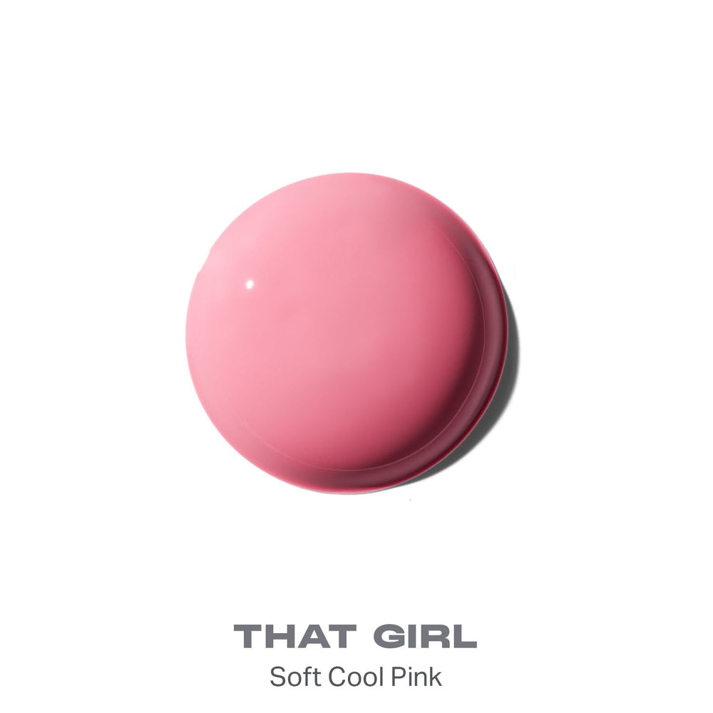 Morphe Hot Shot Blush Drops liquid swirls on cheek for natural radiance.