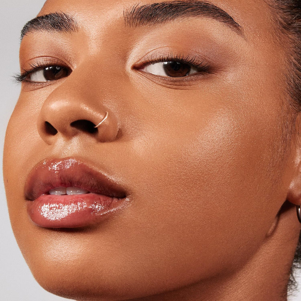 Close-up of Morphe Lightform being blended for a seamless, dewy finish.