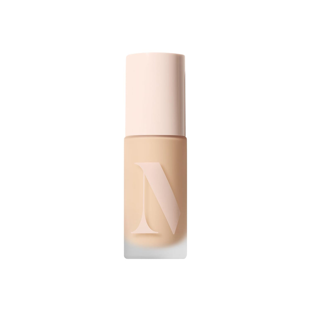 Morphe Lightform Dewy Foundation bottle pump demonstrates easy, hydrating application
