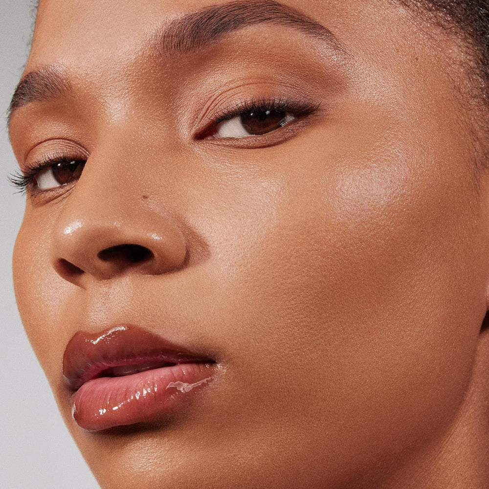 MORPHE Lightform dual-ended complexion brush paired with foundation for buildable coverage
