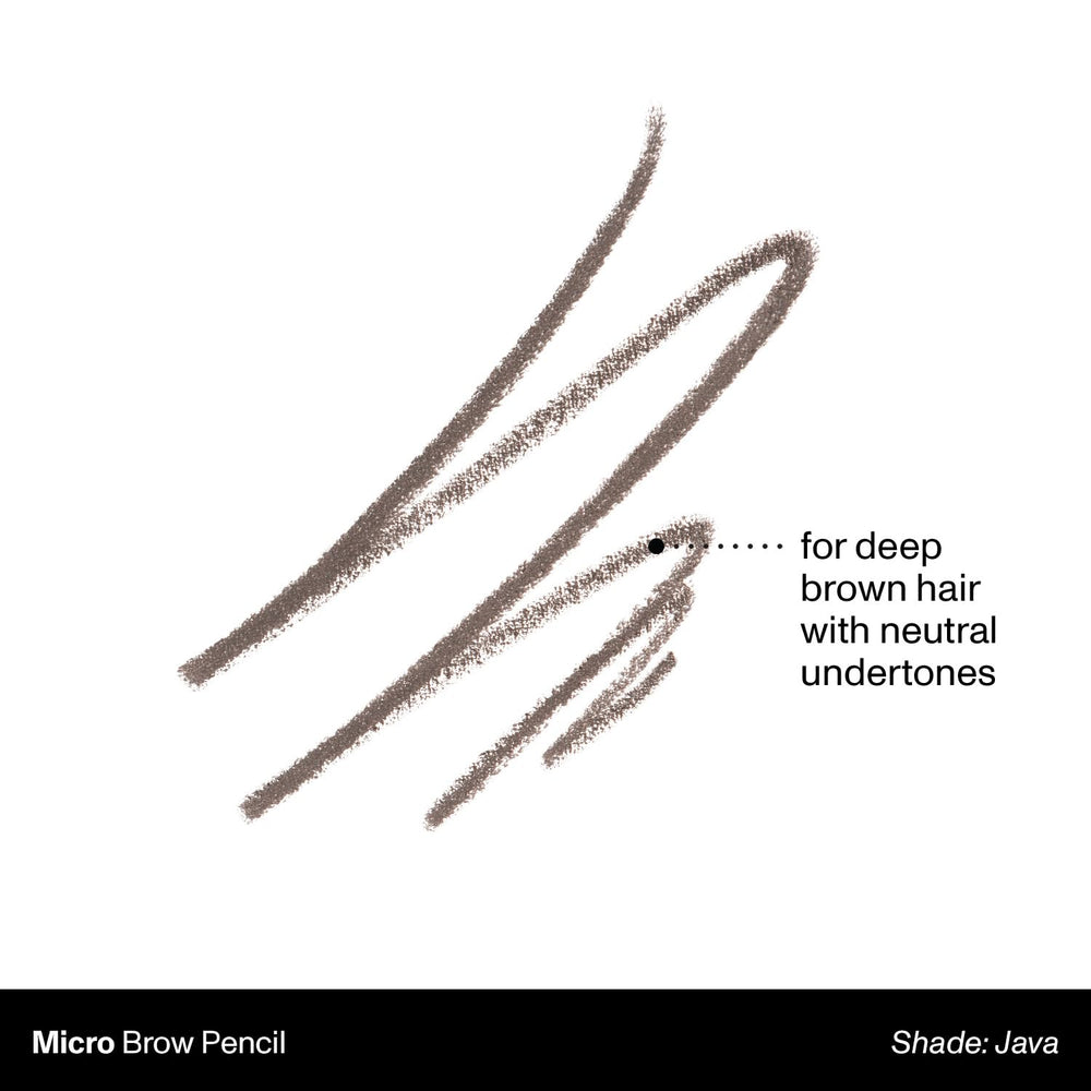 MORPHE Micro Dual Eyebrow Pencil Java fine-stroke tip creates hairlike lines.