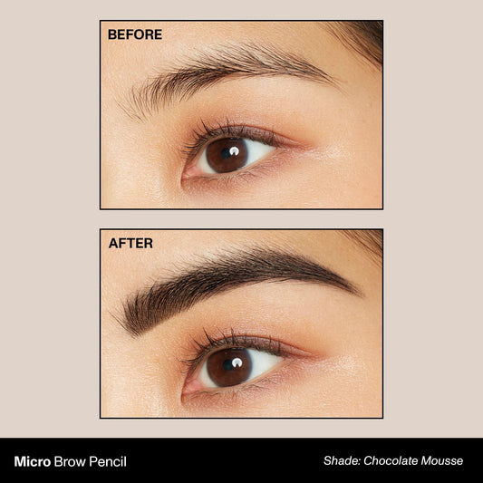 MORPHE Micro Dual Eyebrow Pencil pointed tip creates natural hairlike strokes.