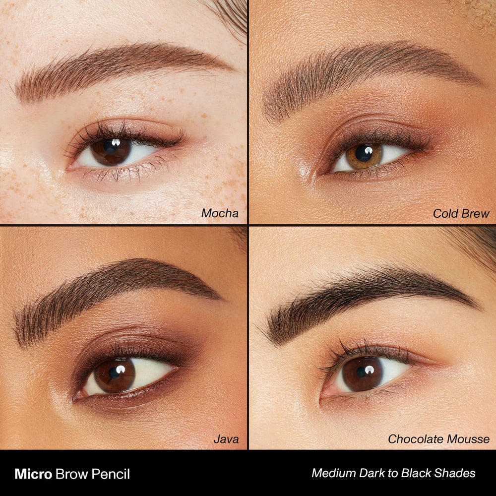Fine tip used to shape and fill brows with MORPHE pencil