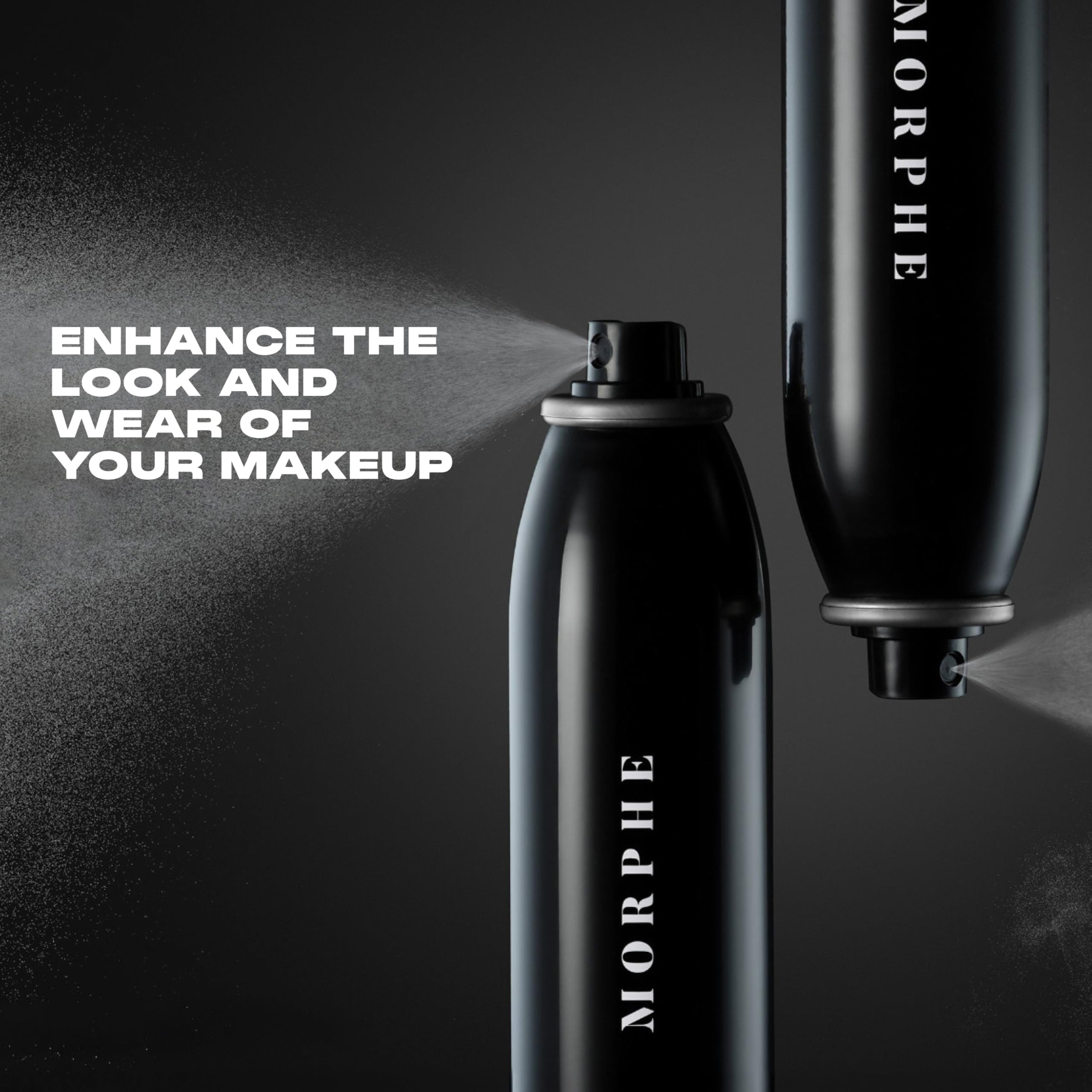 Morphe Mini Setting Mist being applied on the face to lock makeup.