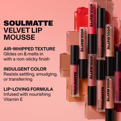 Morphe Soulmatte lip swatch shows a durable, long-wear matte finish